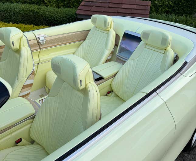 Seats of the yellow Cadillac Sollei concept