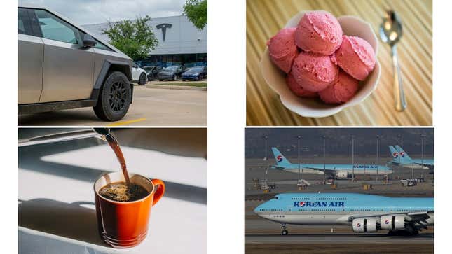 Image for article titled Tesla, ice cream, and coffee recalls, falling planes, and fake jobs: The week's most popular stories