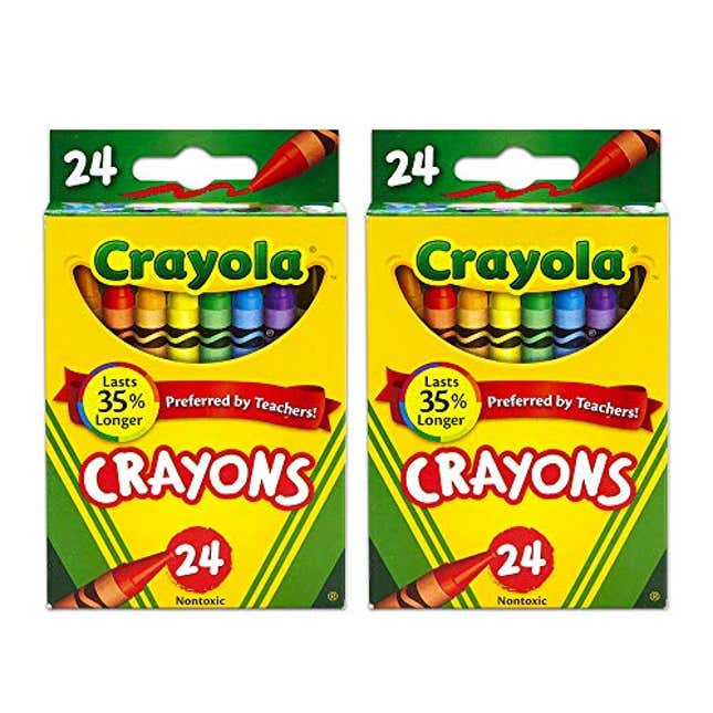 Image for article titled Crayola 24 Count Box of Crayons Non-Toxic Color Coloring School Supplies (2 Packs), Now 47% Off