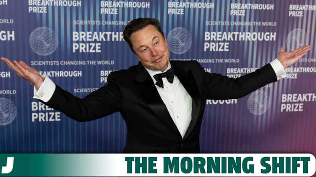 Elon Musk kommt am 13. April 2024 zur 10. jährlichen Verleihung des Breakthrough Prize im Academy Museum of Motion Pictures in Los Angeles, Kalifornien.