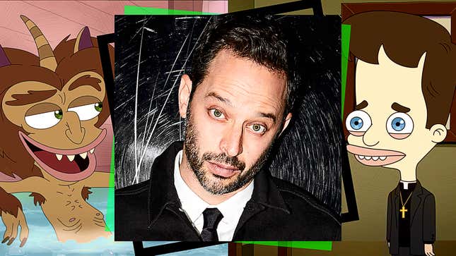 Center: Nick Kroll (Photo: Storm Santos); left and right: Big Mouth (Images: Netflix)