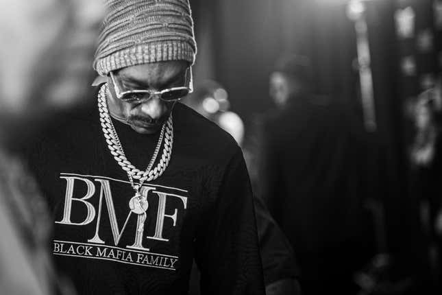 Rapper Snoop Dogg attends STARZ Series “BMF” world premiere at Cellairis Amphitheatre at Lakewood on September 23, 2021 in Atlanta, Georgia. 