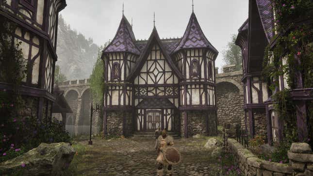 An exterior view of the Chorrol player house in Oblivion Remastered.
