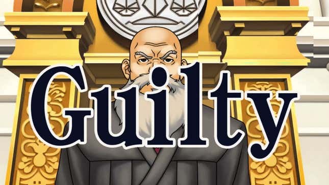 A screenshot from Ace Attorney