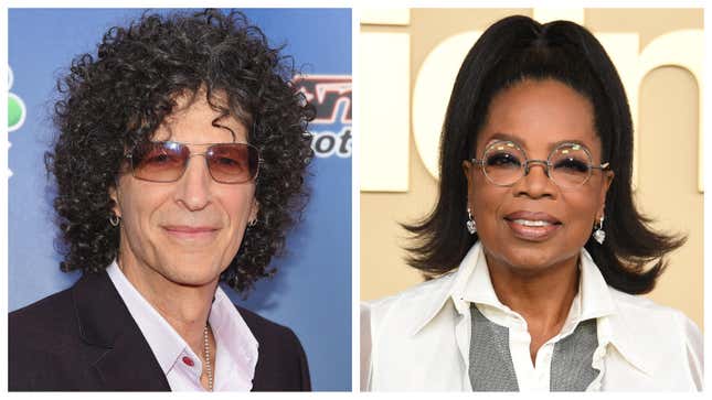 Howard Stern, left; Orpah Winfrey.