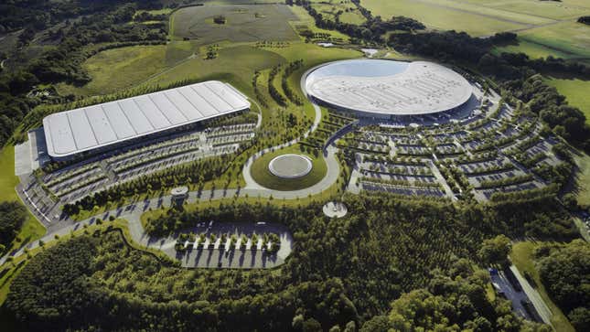 A photo of the McLaren HQ in Woking, UK 