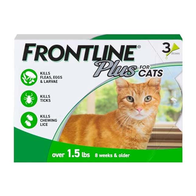 FRONTLINE Plus Flea and Tick Treatment for Cats Over 1.5 lbs., Now 24% Off