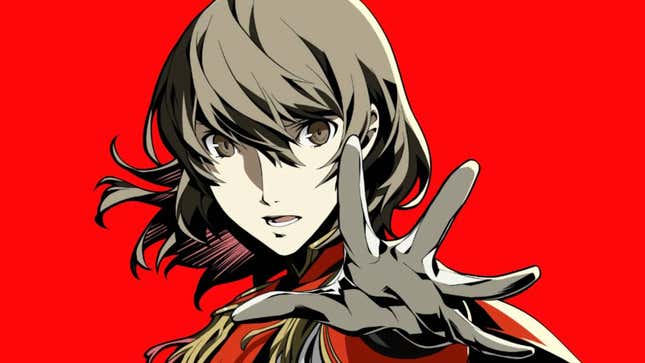 Akechi reaches out toward the camera.