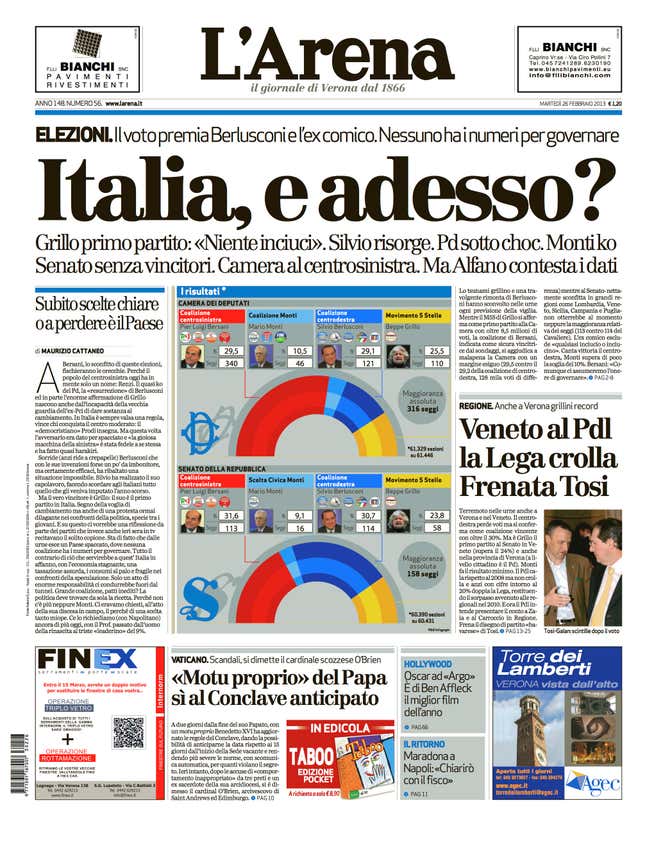 L'arena Italy elections