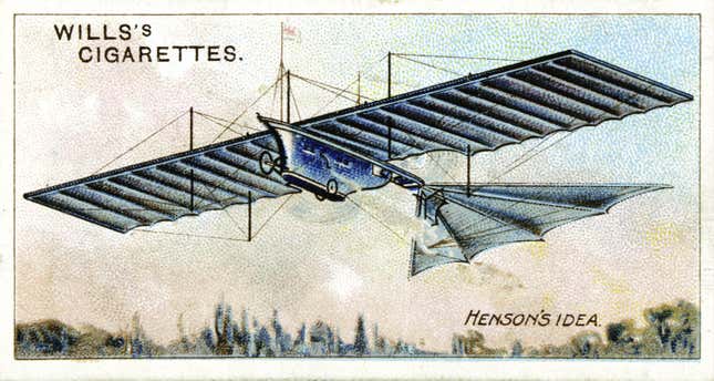 Image for article titled 11 Gorgeous Collectible Cards of Flying Machines From Over a Century Ago