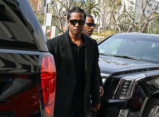 ASAP Rocky is seen at the Superior Court of Los Angeles on January 22, 2025 in Los Angeles, California