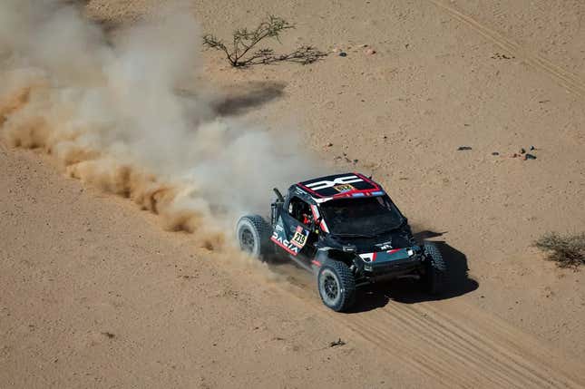 Image for article titled Sebastien Loeb Dumps Dented Dakar Dacia