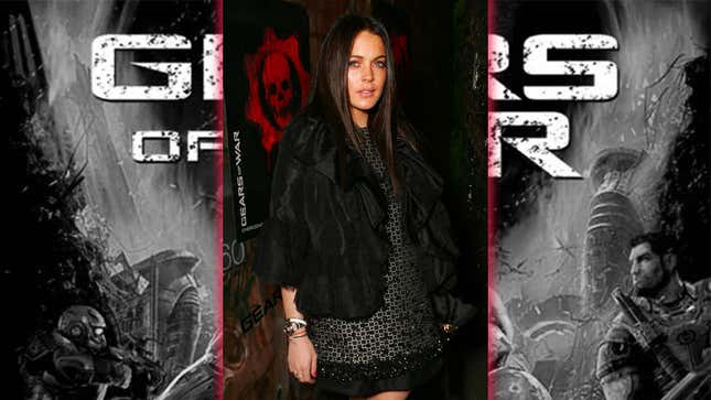 Lindsay Lohan attends the Gears of War launch party. 