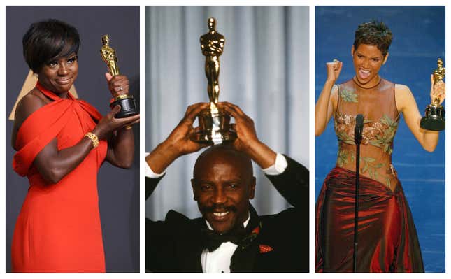 Oscar Winners (L-R) Viola Davis, Louis Gossett Jr, Halle Berry