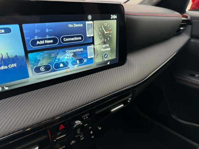 Dashboard detail of a 2025 Nissan Kicks