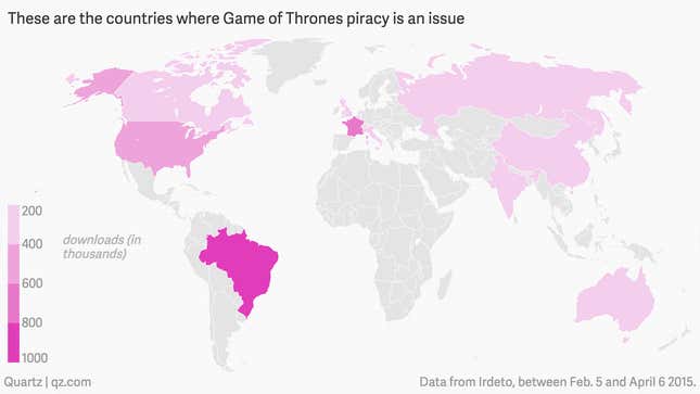 Image for article titled Earth has a ‘Game of Thrones’ pirating problem