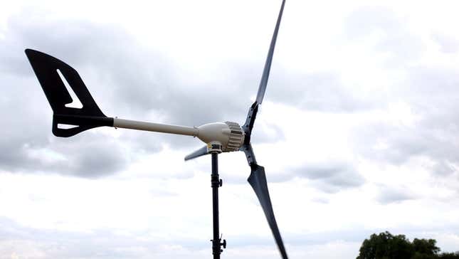 Image for article titled Artists are mining cryptocurrency with wind to fund climate science