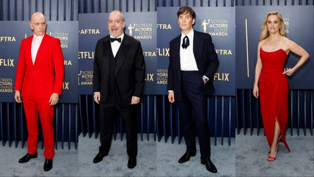 Anthony Carrigan, Paul Giamatti, Cillian Murphy, Reese Witherspoon (Photos: Frazier Harrison/Getty Images)