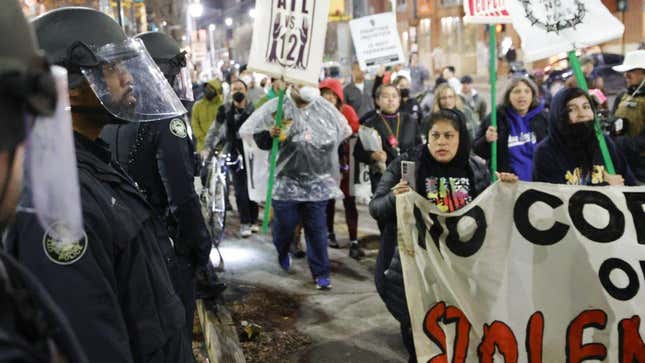 Image for article titled Protest at ATL&#39;s &quot;Cop City&quot; Leads To Officers Unleashing Tear Gas Onto Crowd