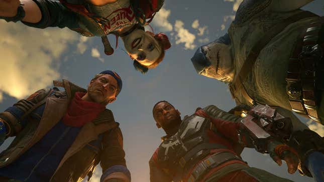 An image shows the main characters from the game looking down. 