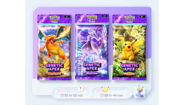 Packs to open in PTCG Pocket.