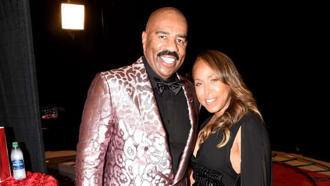 Steve Harvey and Marjorie Harvey attends the Trifecta Gala on May 03, 2019 in Louisville, Kentucky.