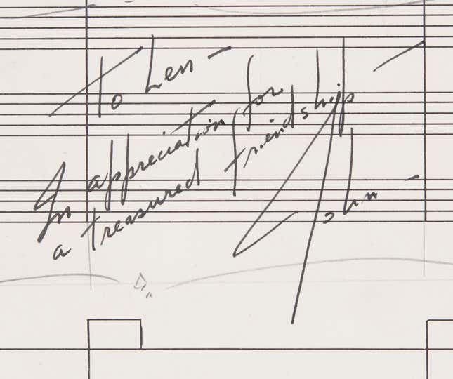 Image for article titled Take a Look at John Williams' Original Music Manuscript for the Star Wars Theme