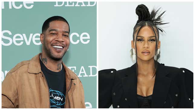 Kid Cudi, left; Cassie Ventura.