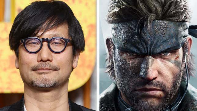 An image shows Kojima next to Solid Snake. 