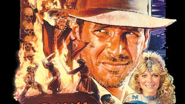 A crop of the poster art for Indiana Jones and the Temple of Doom.