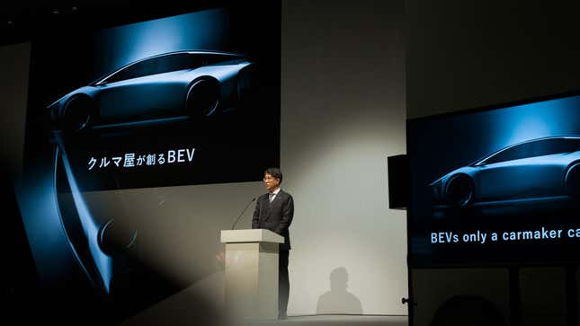 Image for article titled Toyota Will Unveil a Next-Gen EV to Catch Up to Rivals