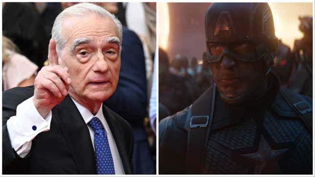 Martin Scorsese (Jeff Spicer/Getty Images), Avengers: Endgame (Disney)