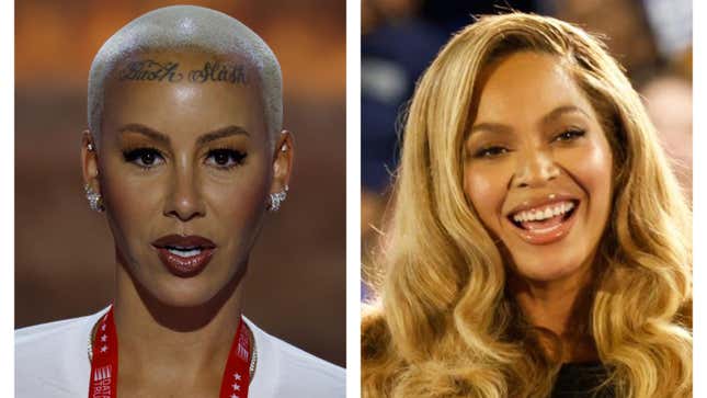 Image for article titled Amber Rose reacts to all the hate after she claims Beyoncé stole her RNC speech at the Kamala Rally.