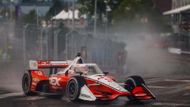 Scott McLaughlin of Team Penske at the 2023 Big Machine Music City Grand Prix IndyCar race in Nashville, TN