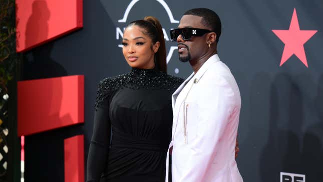 Princess Love and Ray J attend the 2022 BET Awards at Microsoft Theater on June 26, 2022 in Los Angeles, California.