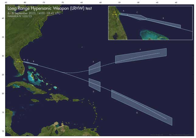 Pentagon May Launch a Hypersonic Missile from Cape Canaveral