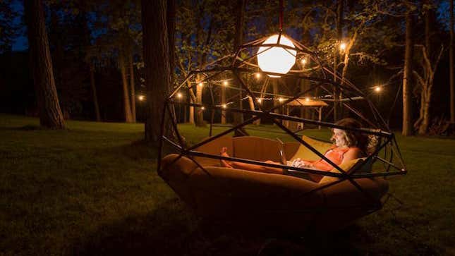 Image for article titled This part-hammock, part-bed geodesic dome will elevate your summer lounging
