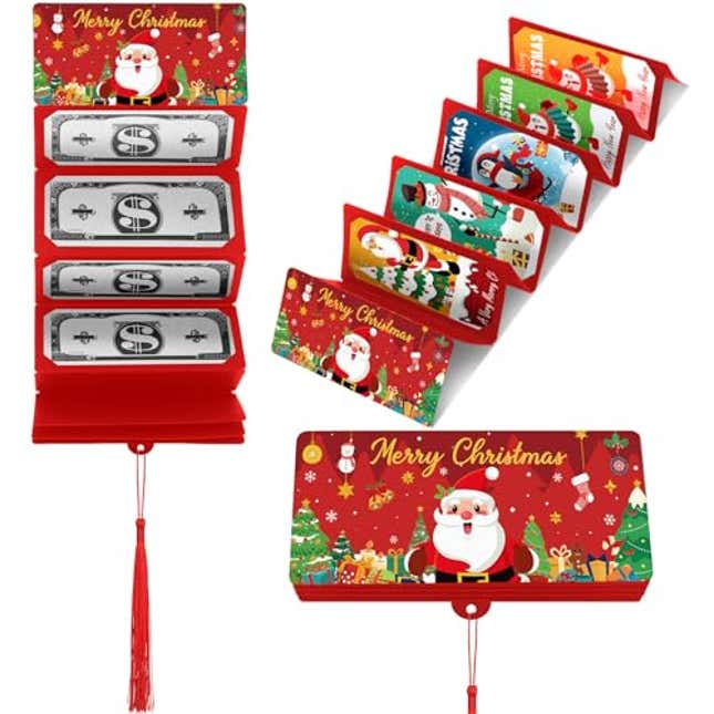 Image for article titled Humyoun Christmas Money Holder or Gift Card Holder Christmas Surprise Money Holder with 10 Slots Xmas Gift Card Holder for Christmas Cash Gift Card Supplies(Red, Now 41% Off