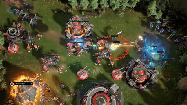 Frantic action in RTS Stormgate.