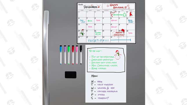 Magnetic Dry Erase Whiteboard and Calendar | $19 | Amazon