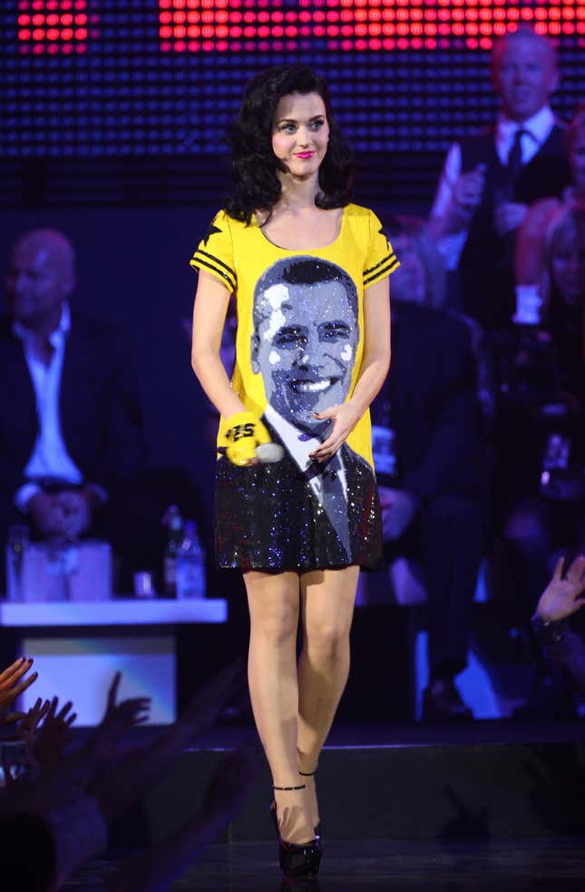 LIVERPOOL, UNITED KINGDOM - NOVEMBER 06: Katy Perry performs during the 2008 MTV Europe Music Awards held at the Echo Arena on November 6, 2008 in Liverpool, England. (Photo by Mike Marsland/Getty Images)