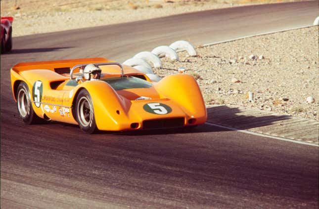 1967 Las Vegas Can-Am Race. Denny Hulme driving his McLaren M6A