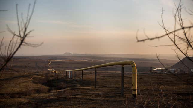  Eine Erdgasleitung in Donezk, Ukraine, fotografiert im Jahr 2015