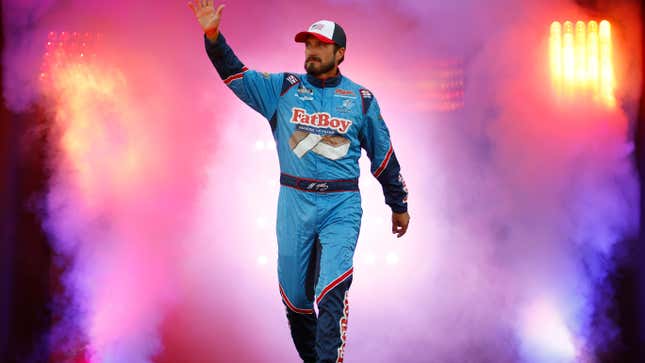 J. J. Yeley at the NASCAR Cup Series Federated Auto Parts 400 Salute to First Responders at Richmond Raceway.