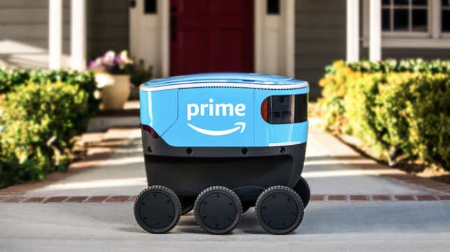 Image for article titled Amazon Kills &#39;Scout&#39; Autonomous Home Delivery Robot Program