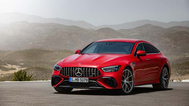 Image for article titled Mercedes&#39; 2023 AMG GT 63 S E Performance Hybrid Packs over 1000 Ft-Lbs of Torque