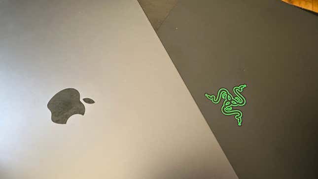 Image for article titled Apple MacBook Pro M3 Max vs. Razer Blade 16: Battle of the Heavyweight, Ultra-Expensive Laptops