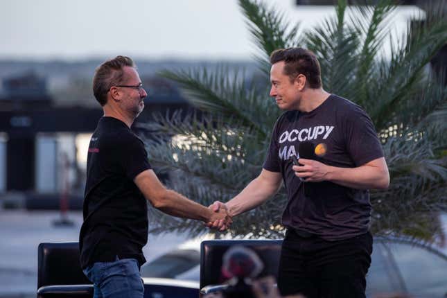 SpaceX founder Elon Musk and T-Mobile CEO Mike Sievert in 2022 announced a collaboration to work on providing cellular service using Starlink satellites. 