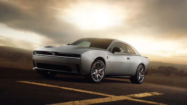 A photo of the new Dodge Charger electric car. 