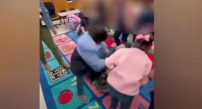 Image for article titled Excuse Me?! Video Shows Teachers Laughing While Toddler Gets Jumped By Classmates